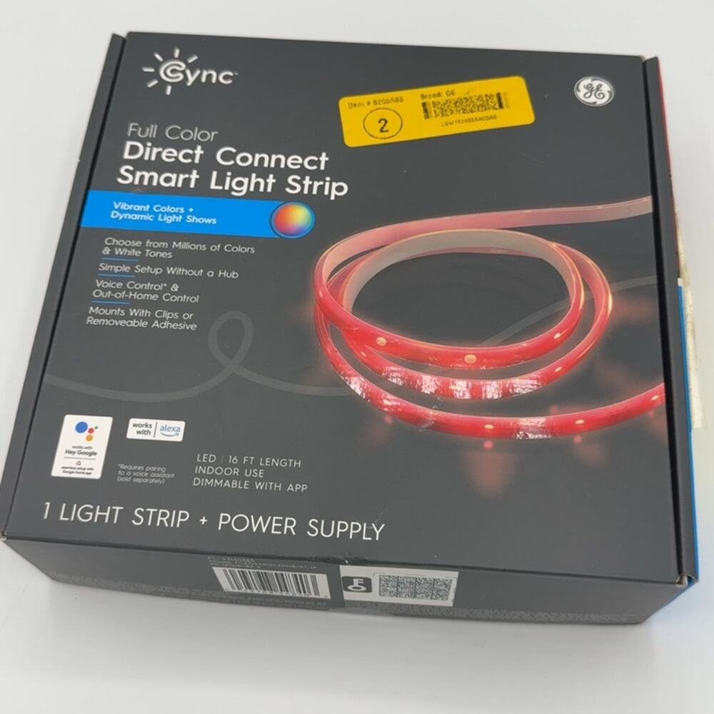 GE Cync Dynamic Effects Smart LED Light Strip 16ft Sync RGBW WiFi Alexa New